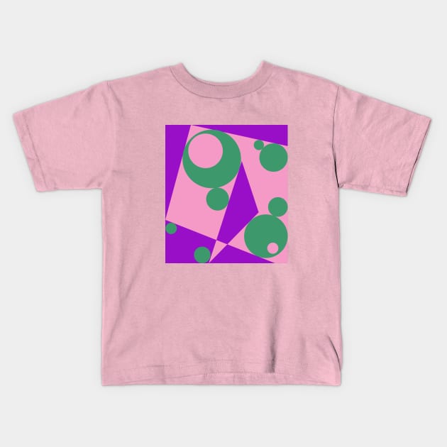 Geometric abstraction with many random figures. Kids T-Shirt by BumbleBambooPrints